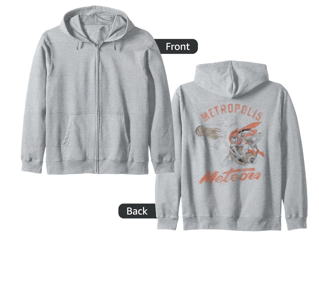 Amazon.com: Superman Metropolis Meteors Zip Hoodie